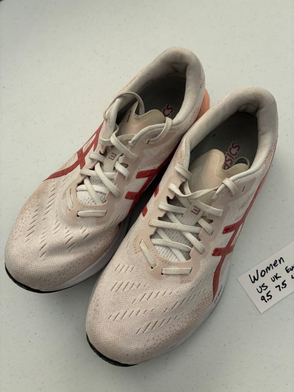 ASICS Dynablast Women's Running Shoes Size 9.5 Cream Peach FF Blast